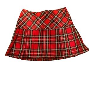 Tripp NYC Red Plaid Mini Skirt